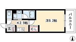 タウンライフ覚王山北 1Kの間取図画像