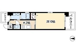 パラッツオスペチアーレ 1Kの間取図画像