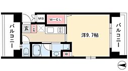 CASTELLOASSO 1Kの間取図画像