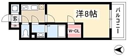 エスリード大須プレシア 1Kの間取図画像