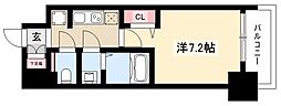 プレサンス新栄リベラ 1Kの間取図画像