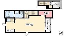 パークサイドM2 ワンルームの間取図画像