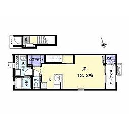 ルーチェ 1Kの間取図画像