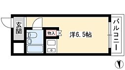 ハートイン城北町 ワンルームの間取図画像