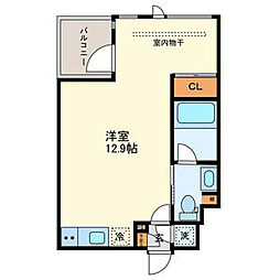 COZY徳川園 ワンルームの間取図画像