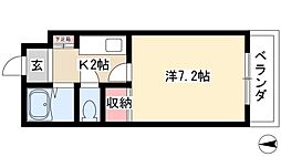 アークヒル 1Kの間取図画像
