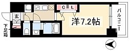プレサンス名古屋グロウ 1Kの間取図画像