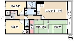 金山グランドハイツ 4LDKの間取図画像