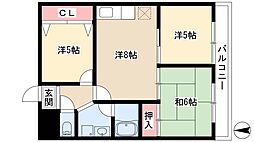 レナジア太平通 3DKの間取図画像