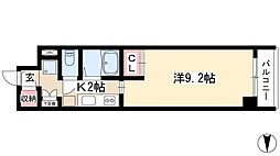HF久屋大通レジデンス 1Kの間取図画像