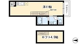 Estudio南脇 ワンルームの間取図画像