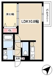 Taste中村公園 1LDKの間取図画像