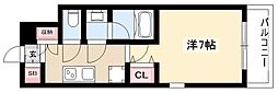 IARIM吹上 1Kの間取図画像