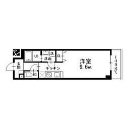 シーム・ドエル筒井 ワンルームの間取図画像