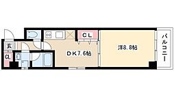 Enchante泉 1DKの間取図画像