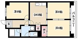 センチュリー栄 3DKの間取図画像