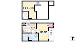 インフィニティーエル 1Kの間取図画像