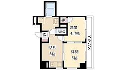 フジアーバンハイツ 2DKの間取図画像