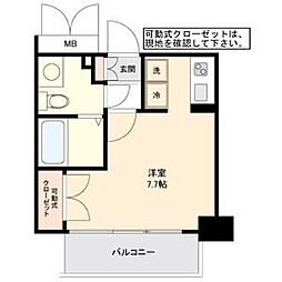 ライブコート丸の内 ワンルームの間取図画像