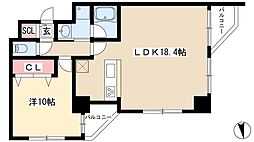 さくらHillsRiverSideWEST 1LDKの間取図画像