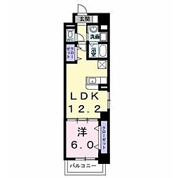 ヴェルデ八田 1LDKの間取図画像