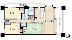 レジディア泉 3LDKの間取図画像