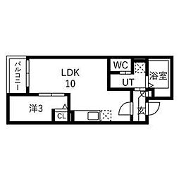 Jack inakami I 1LDKの間取図画像