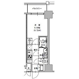 S-RESIDENCE植田asolea(アソレア) 1Kの間取図画像