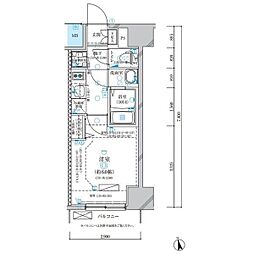 ディアレイシャス名古屋浄心 1Kの間取図画像