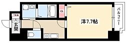 BLOOMLIFE八田駅前 1Kの間取図画像