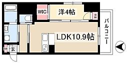 フェアモント千代田 1LDKの間取図画像