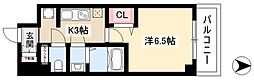 プレサンスNAGOYAシティオ 1Kの間取図画像