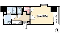 メイプルコート本山 1Kの間取図画像