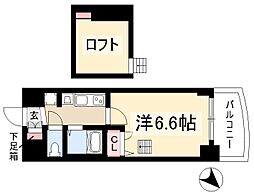 プレサンス千種駅前ネオステージ 1Kの間取図画像