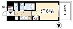 プレサンス大須観音フィエスタ 1Kの間取図画像