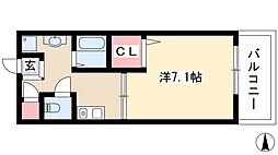 グリシーヌ名駅 1Kの間取図画像