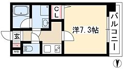 エコロジー栄レジデンス 1Kの間取図画像