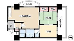 アネックス高畑 2LDKの間取図画像