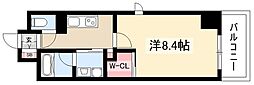 テナス池下 1Kの間取図画像