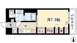 リブリ・尾頭橋T84 1Kの間取図画像