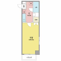 フォレスト今池 1Kの間取図画像