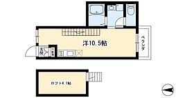 Estudio南脇 ワンルームの間取図画像