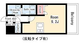 プレサンス新栄リミックス ワンルームの間取図画像