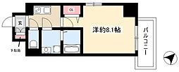 エスリード名古屋東別院 1Kの間取図画像