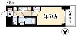 プレサンス上前津フィット 1Kの間取図画像