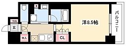 OKBアヴェニール菊井町 1Kの間取図画像
