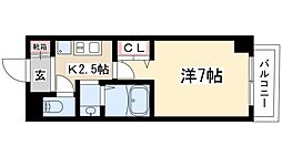 リアライズ代官町 1Kの間取図画像