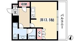 千種タワーヒルズ ワンルームの間取図画像