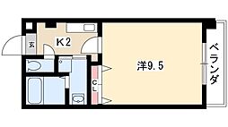 アメニティ吹上 1Kの間取図画像