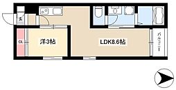 レガリスト星ヶ丘 1LDKの間取図画像